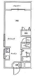 ライオンズマンション飯田橋 ワンルームの間取図画像