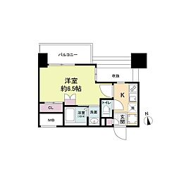 JR関西本線 JR難波駅 徒歩3分の賃貸マンション 7階1Kの間取り