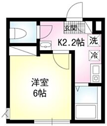 川崎レジデンス 3階1Kの間取り