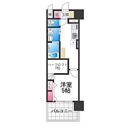 サニーキャンプ　今池 3階1Kの間取り
