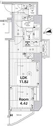 メイクス上野 1LDKの間取図画像