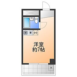 ヒルズ鳳 ワンルームの間取図画像