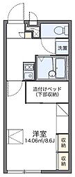 レオパレスミライアル 1Kの間取図画像