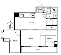 アパルトマントロワバレー・サントル 3LDKの間取図画像