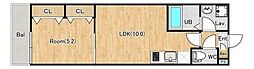 ジーメゾン春日部大場 3階1LDKの間取り
