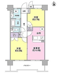 KDXレジデンス上北沢 7階2LDKの間取り