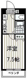 ルピナス5 1Kの間取図画像