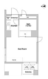 千歳プラザ 7階ワンルームの間取り