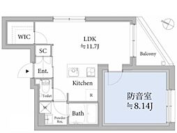 ASTILE studio 王子 1LDKの間取図画像