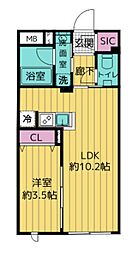 レガシア池袋立教西 1階1LDKの間取り