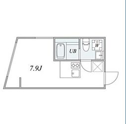trias224 1Kの間取図画像