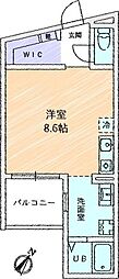 SCENE+小田急相模原EAST ワンルームの間取図画像