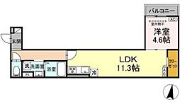 グラナーデ徳丸 1LDKの間取図画像