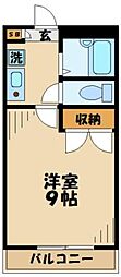 レオパレス柿の木 1Kの間取図画像
