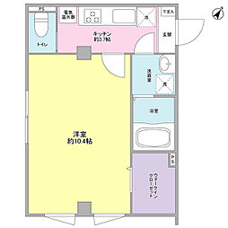 セレーノ武田 5階1Kの間取り