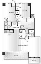 ライオンズヴィアーレ花小金井 5階2LDKの間取り