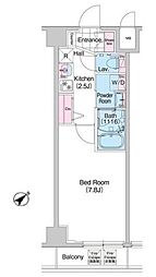 コンフォリア森下ウエスト 2階1Kの間取り