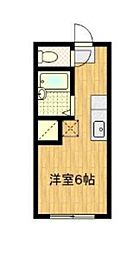 ベルフラット1 1Kの間取図画像
