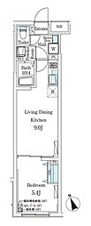 クレアテイフ駒澤大学前 1LDKの間取図画像