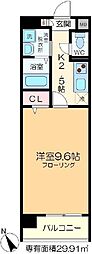 シャトゥーオリラニ東65 1Kの間取図画像