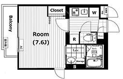 セルベコート野方 1階1Kの間取り