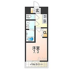 JR東海道新幹線 新大阪駅 徒歩13分の賃貸マンション 11階1Kの間取り