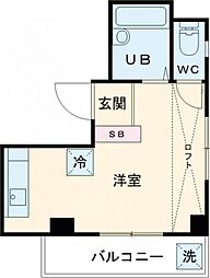 草間ビル ワンルームの間取図画像
