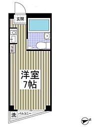 スターマンション2 ワンルームの間取図画像