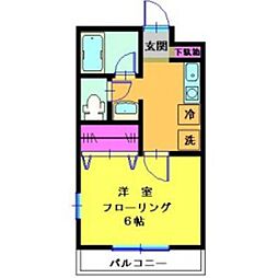 サンハイツコトブキ 1Kの間取図画像