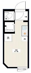 カーサ・コスタ南千住 3階ワンルームの間取り