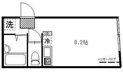 バイラタカサゴ 2階ワンルームの間取り