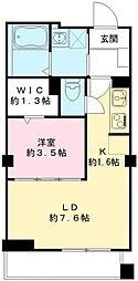 パークヒルズメグロ 1LDKの間取図画像