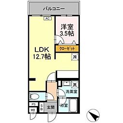 Royal Hills 4階1LDKの間取り