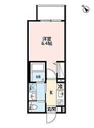 相模原市南区相模台2丁目アパート 1Kの間取図画像