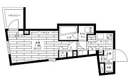グランドコンシェルジュ用賀アジールコート 1階1Kの間取り