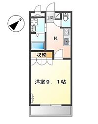Do・yaレネット 1Kの間取図画像