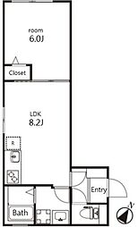 Ｖｓｔｙｌｅ幡ヶ谷 1階1LDKの間取り