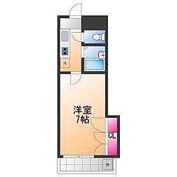 ロイヤル蔵前 1Kの間取図画像