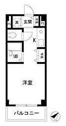 日興狛江マンション2 1階ワンルームの間取り