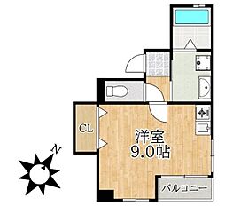 深沢ビル ワンルームの間取図画像