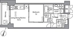 レジディア水道橋 1LDKの間取図画像