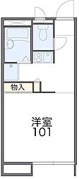 レオパレスＵ＆Ｓ(14543) 2階1Kの間取り