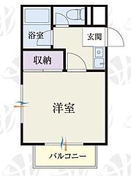 b'CASA淵野辺4re-born 1Kの間取図画像