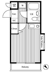 ライオンズマンション成城東 3階ワンルームの間取り