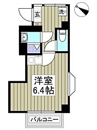サンハイム菅馬場 ワンルームの間取図画像