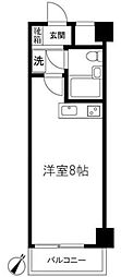 シーズ鶴見中央 ワンルームの間取図画像
