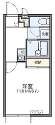レオパレスローズ 1階1Kの間取り