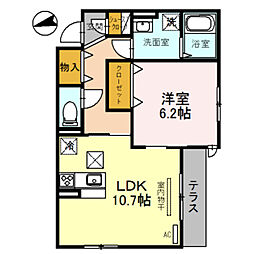 Osaka Metro四つ橋線 住之江公園駅 徒歩7分の賃貸アパート 1階1LDKの間取り