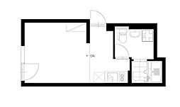 EUROPORT千歳船橋 1階ワンルームの間取り