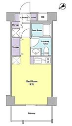 スタイリオ下丸子 4階ワンルームの間取り